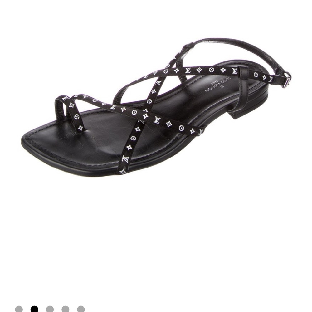 Size 41 Italian Louis Vuitton monogram slingback sandals - Picture 3 of 12